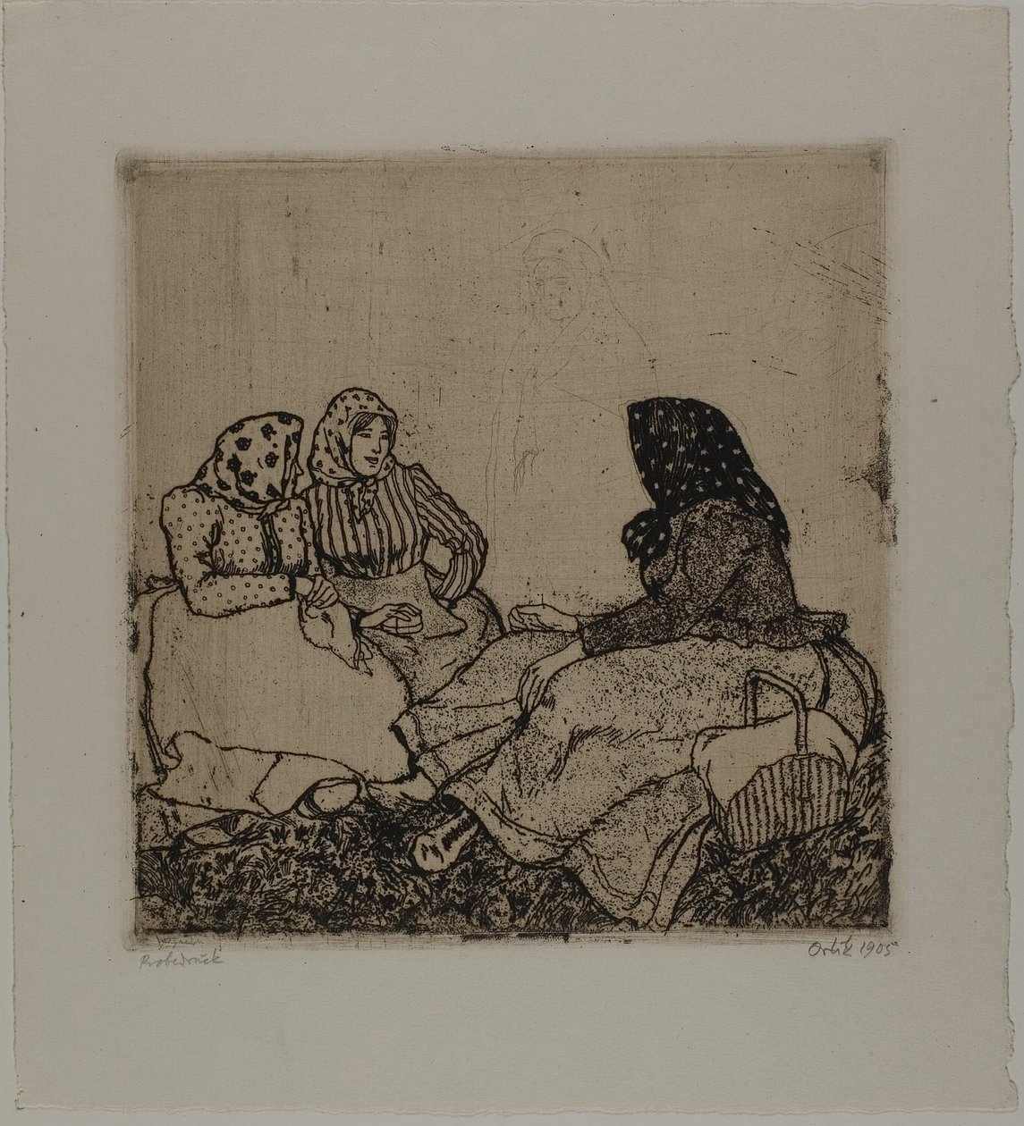 三位女性 作者 埃米尔·奥尔里克（Emil Orlik）