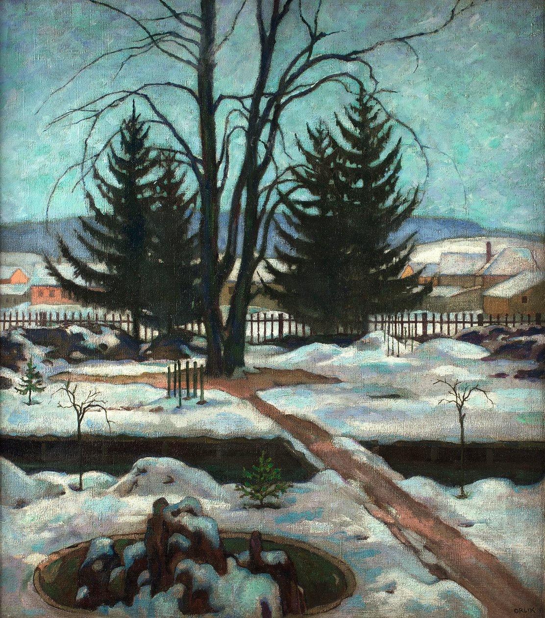 冬季 作者 埃米尔·奥尔里克（Emil Orlik）