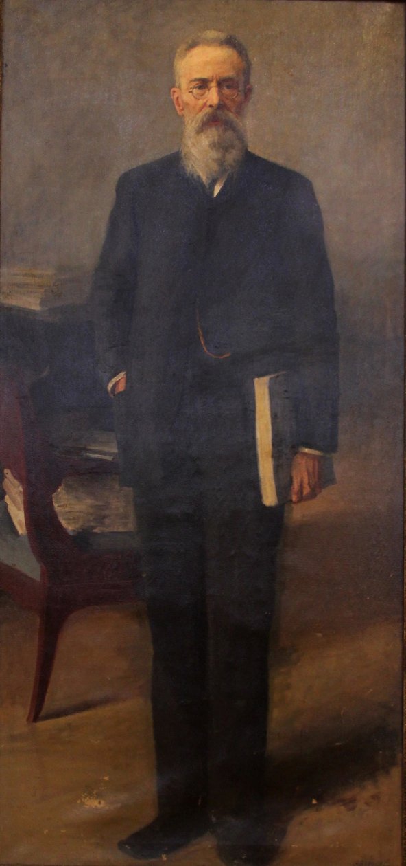 作曲家尼古拉-里姆斯基-科萨科夫的肖像 1844-1908，约1900年 作者 埃米尔·奥斯卡罗维奇·威塞尔