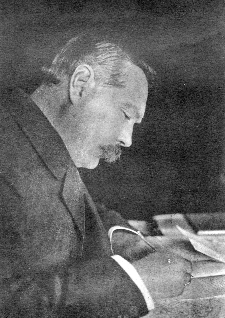 苏格兰作家亚瑟·柯南·道尔爵士，1912年。 作者 埃米尔·奥托·霍普
