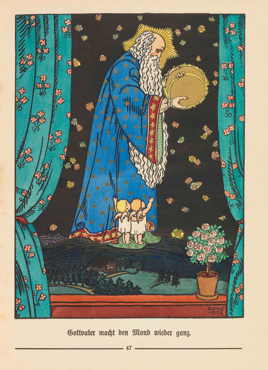 理查德-德梅尔为《Buntscheck》所作的插图，1904年。 作者 埃米尔·鲁道夫·魏斯