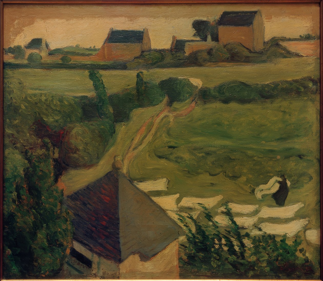 圣布里亚克与洗衣房的视图 作者 埃米尔·伯纳德（Emile Bernard）