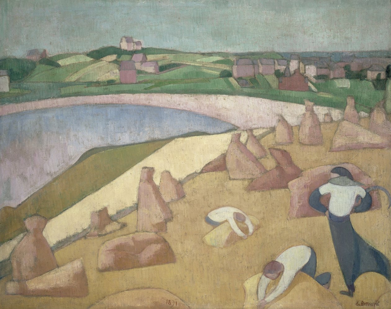 在海边收获 作者 埃米尔·伯纳德（Emile Bernard）