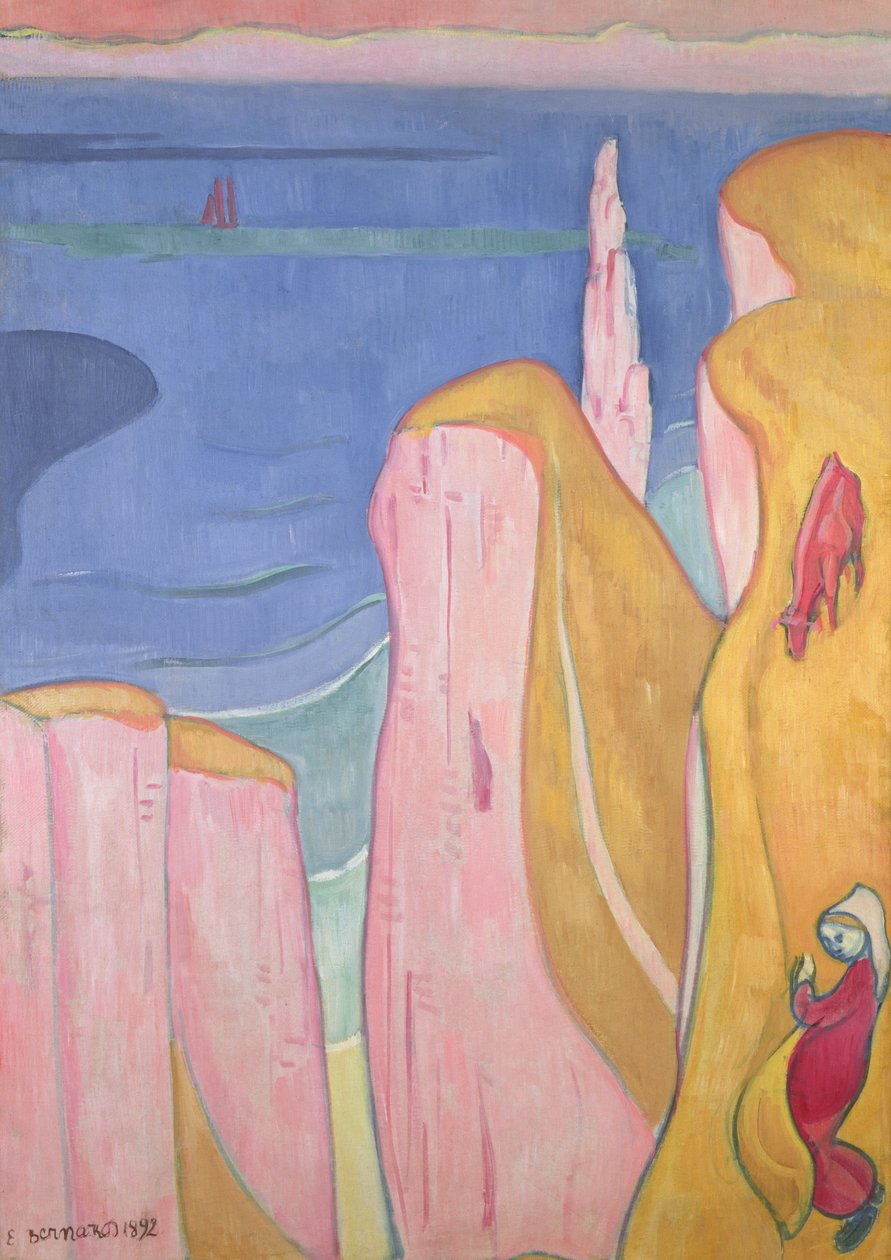 1892年的Yport悬崖 作者 埃米尔·伯纳德（Emile Bernard）