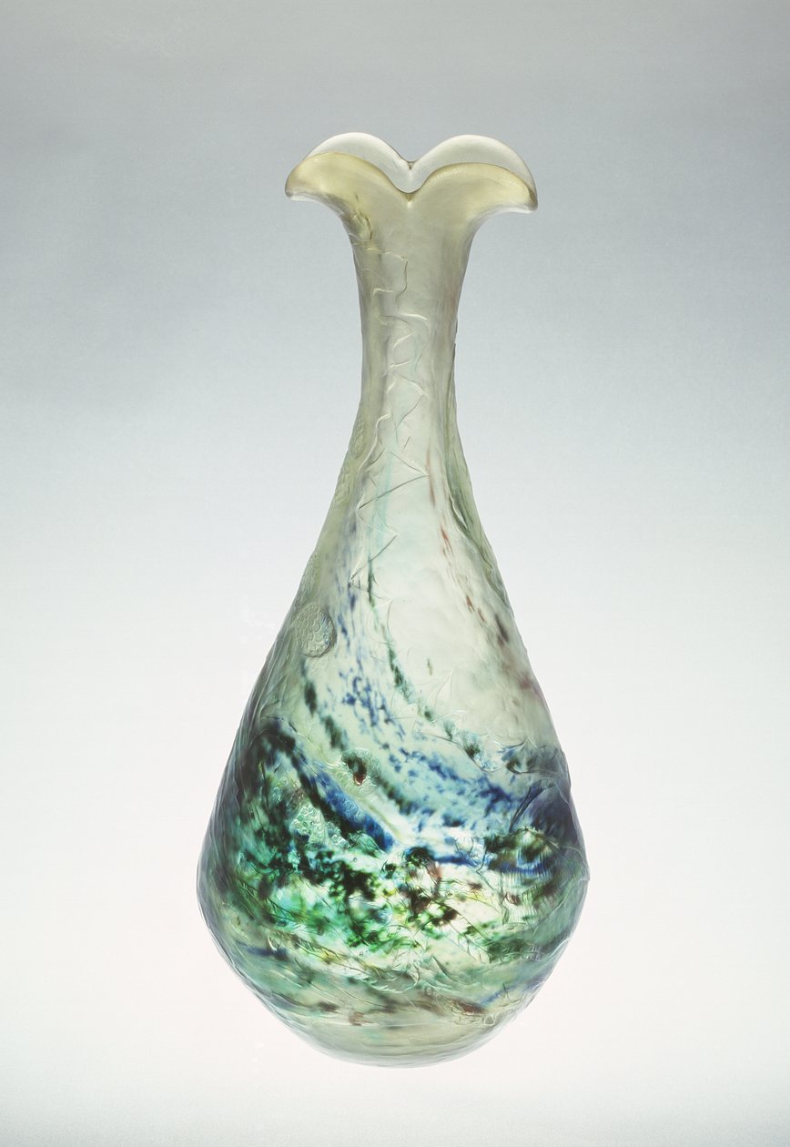 花瓶，由Emile Galle雕刻和装饰，c.1900 作者 埃米尔·加勒（Emile Galle）