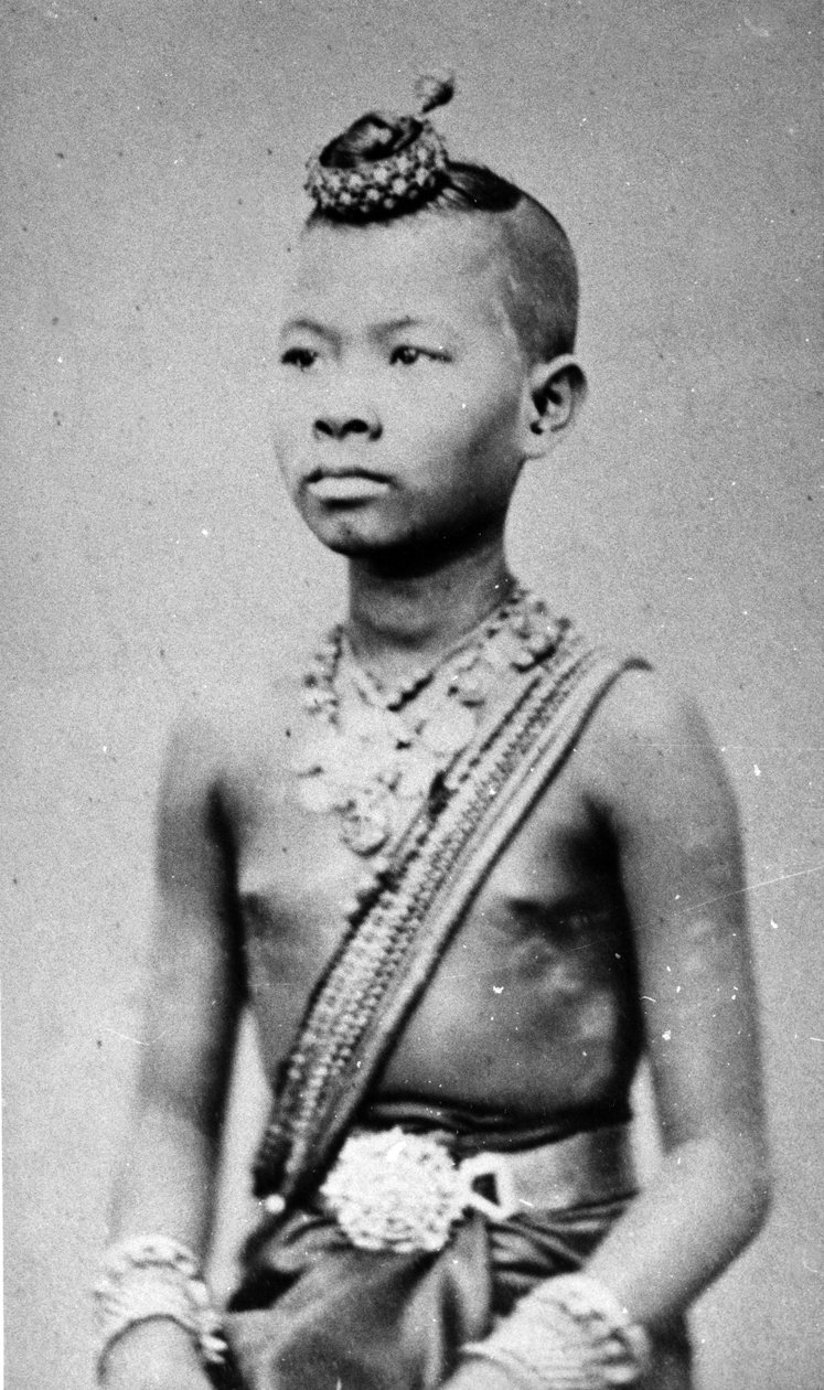越南或柬埔寨男孩，1870年代 作者 埃米尔·格塞尔（Emile Gsell）