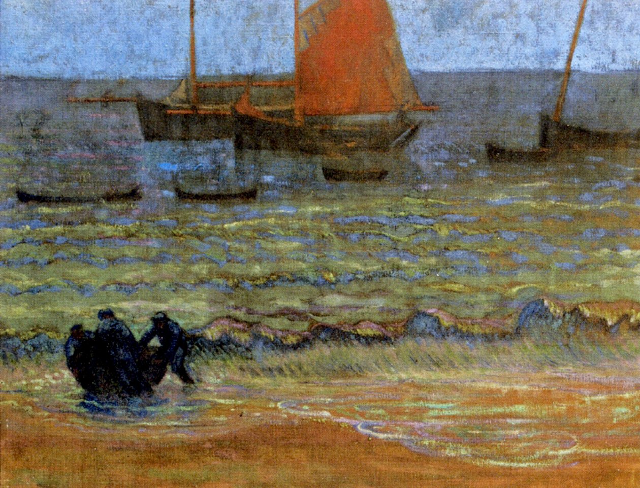海岸，布列塔尼，c.1890-92 作者 埃米尔·乔丹（Emile Jourdan）