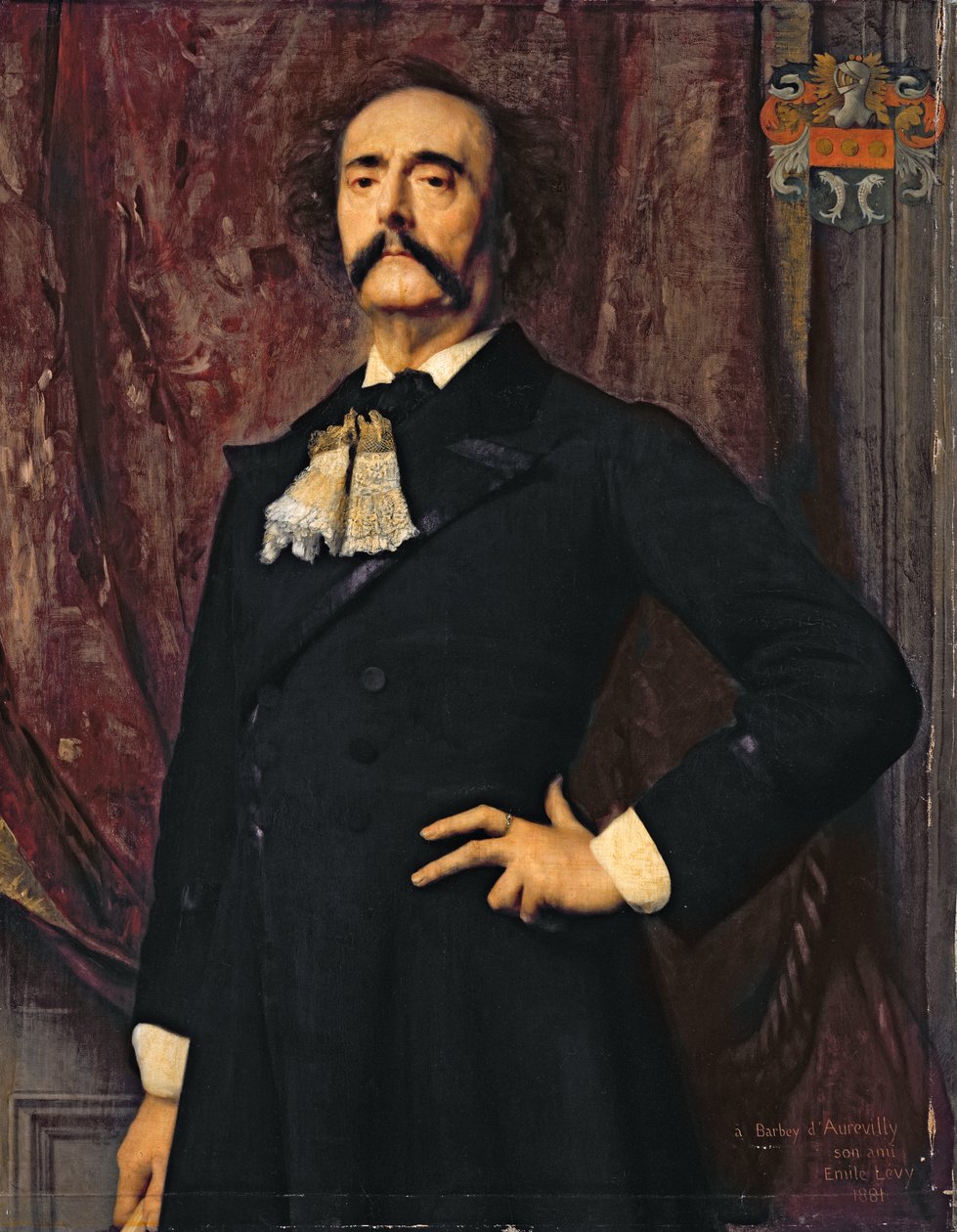 Aurevilly朱尔斯巴贝的肖像（1808-89）1881 作者 埃米尔利维