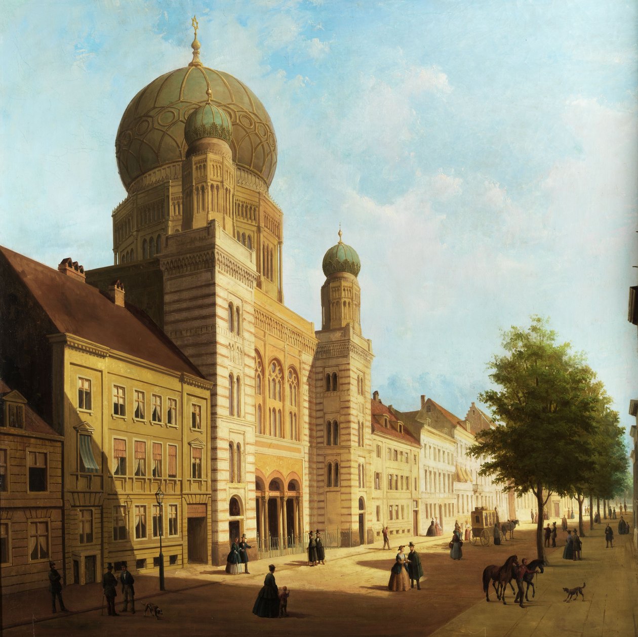 OranienburgerStraße的新犹太教堂 作者 埃米尔·皮埃尔·约瑟夫·德考维尔