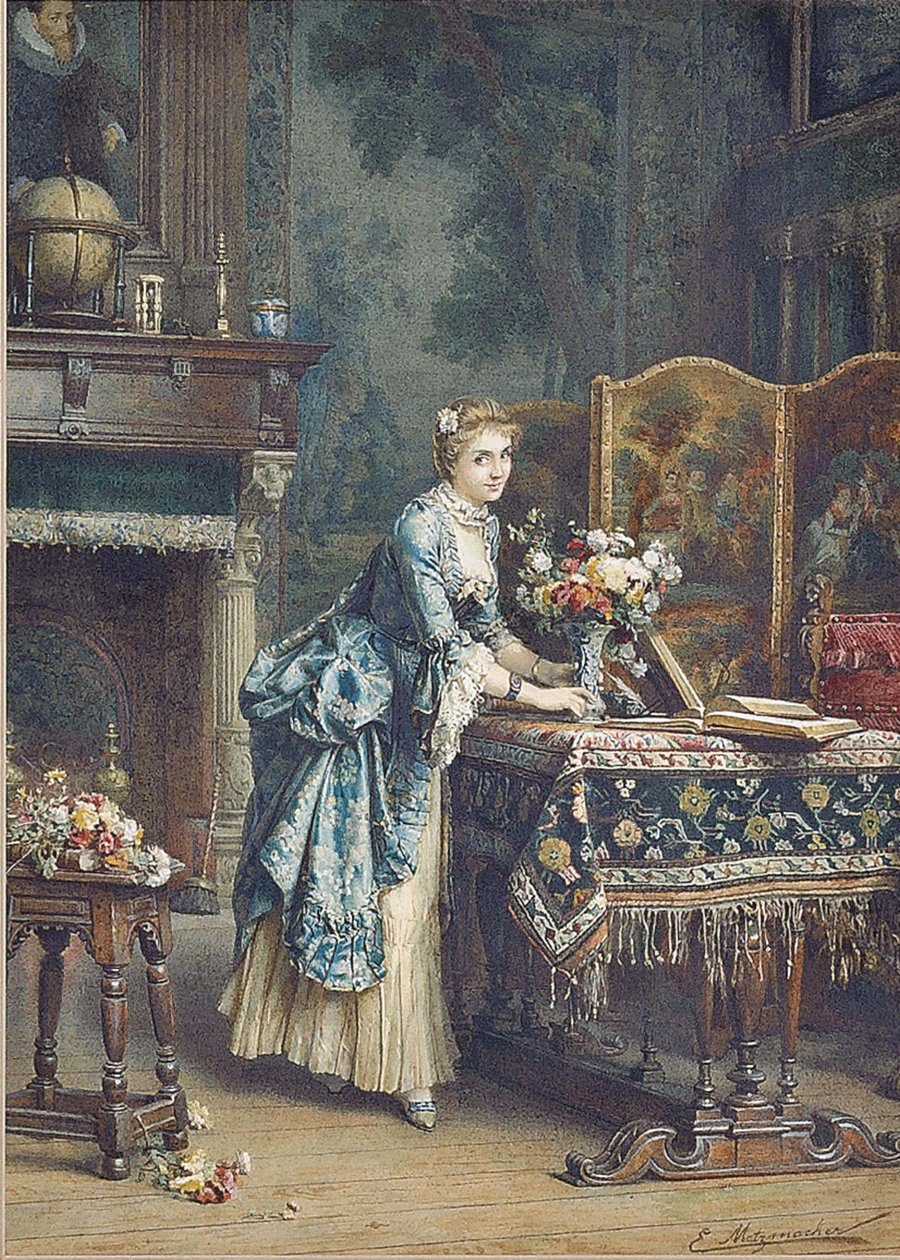 安排Flowersn 作者 埃米尔·皮埃尔·梅茨马赫（Emile Pierre Metzmacher）
