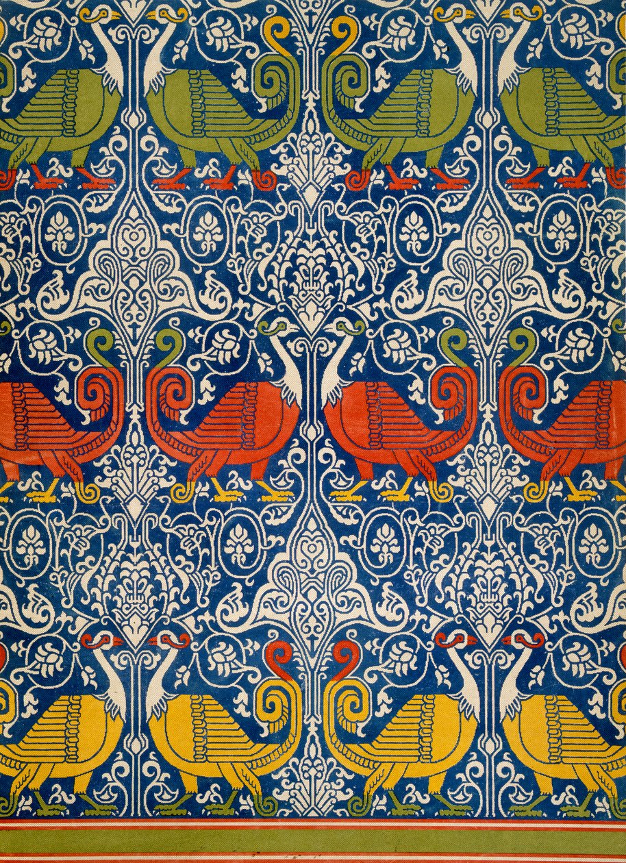 印度埃及织物的例子，19世纪（chromolitho） 作者 埃米尔·普里斯·达文