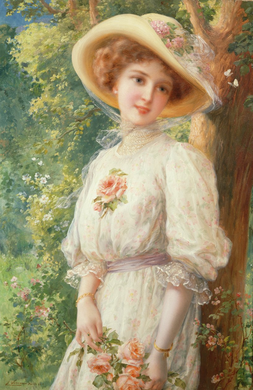春天小姐，1910年 作者 埃米尔·弗农（Emile Vernon）