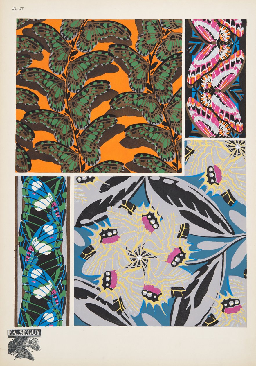第 17 版，来自 Butterflies，酒吧。 1925 年（模板印刷） 作者 埃米尔·阿兰·塞盖