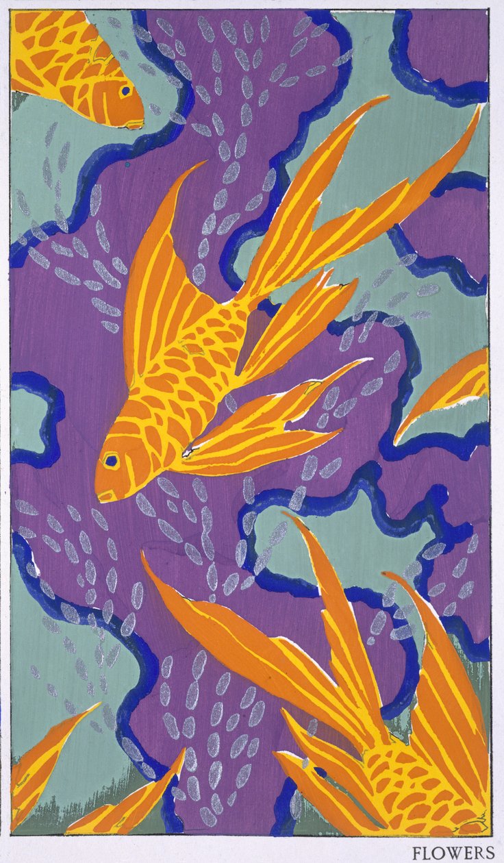 设计主题来自“Bouquets et Frondaisons, 60 Motifs en couleur”，巴黎出版，1920 年代末（模板印刷） 作者 埃米尔·阿兰·塞盖