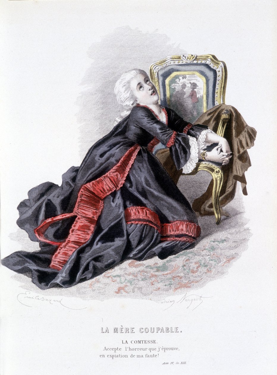 博马舍(1732-1799)作品全集》由爱德华-福尼尔编辑。Laplace, Sanchez et Cie, Paris 1876 (雕刻) 作者 埃米尔·安托万·贝亚德