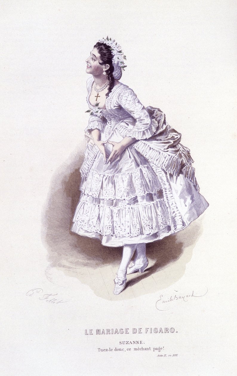 博马舍(1732-1799)作品全集》由爱德华-福尼尔编辑。Laplace, Sanchez et Cie, Paris 1876 (雕刻) 作者 埃米尔·安托万·贝亚德
