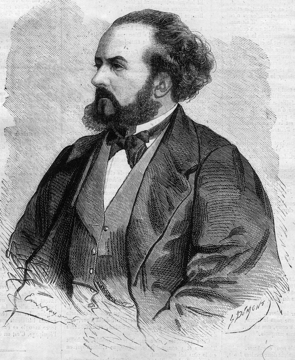 古斯塔夫-伊波利特（Gustave-Hippolyte）-罗杰（1815-1879）的肖像，法国男高音--埃米尔-巴亚尔的画作 作者 埃米尔·安托万·贝亚德