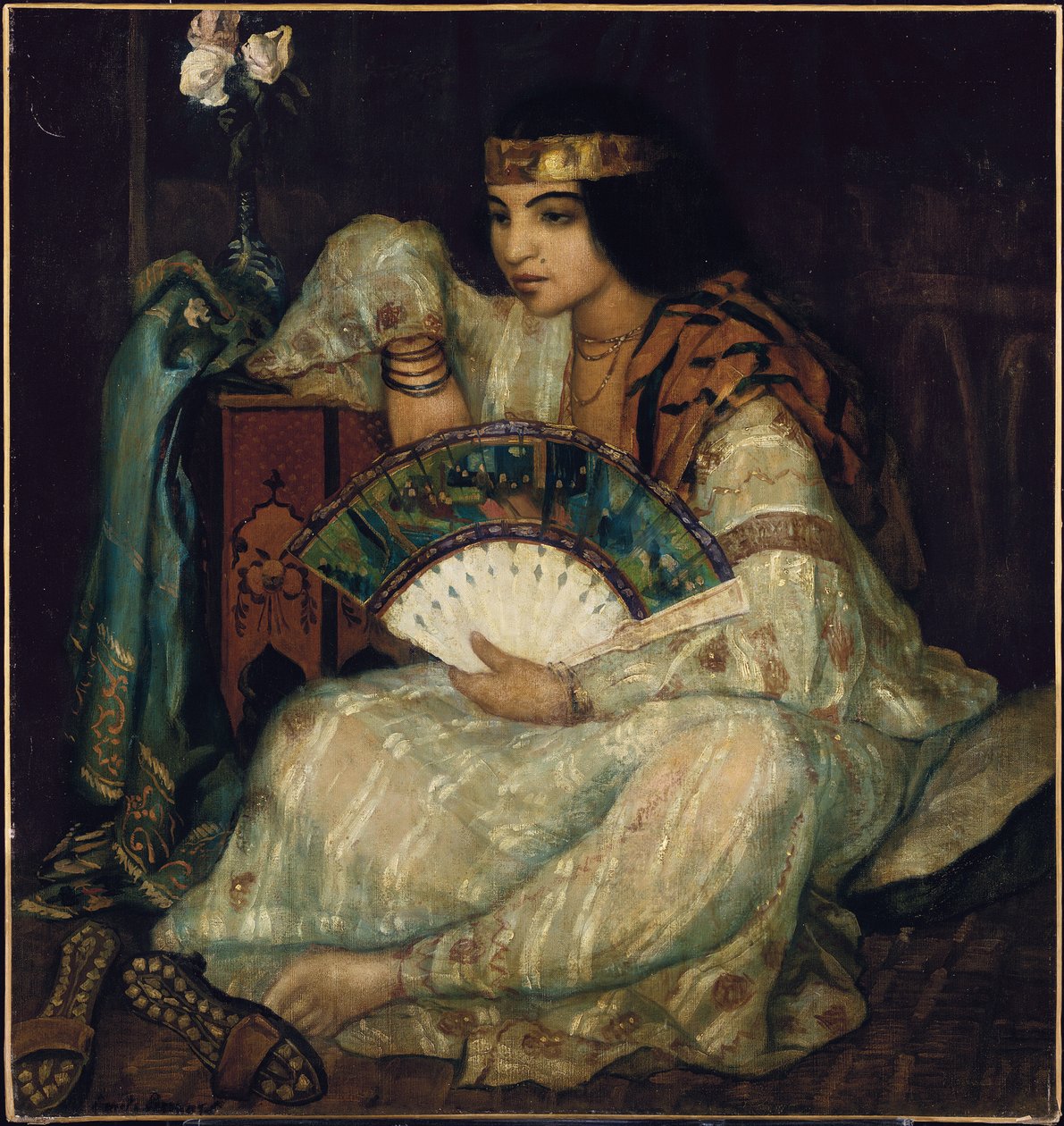 坐着的东方美女 作者 埃米尔·伯纳德（Emile Bernard）