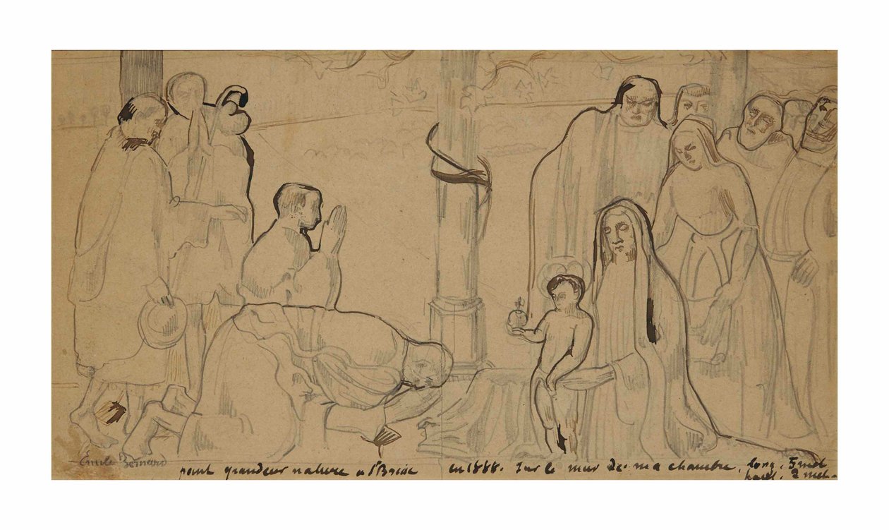 崇拜大山 作者 埃米尔·伯纳德（Emile Bernard）