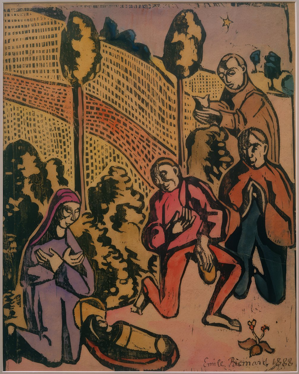 牧羊人的崇拜 作者 埃米尔·伯纳德（Emile Bernard）