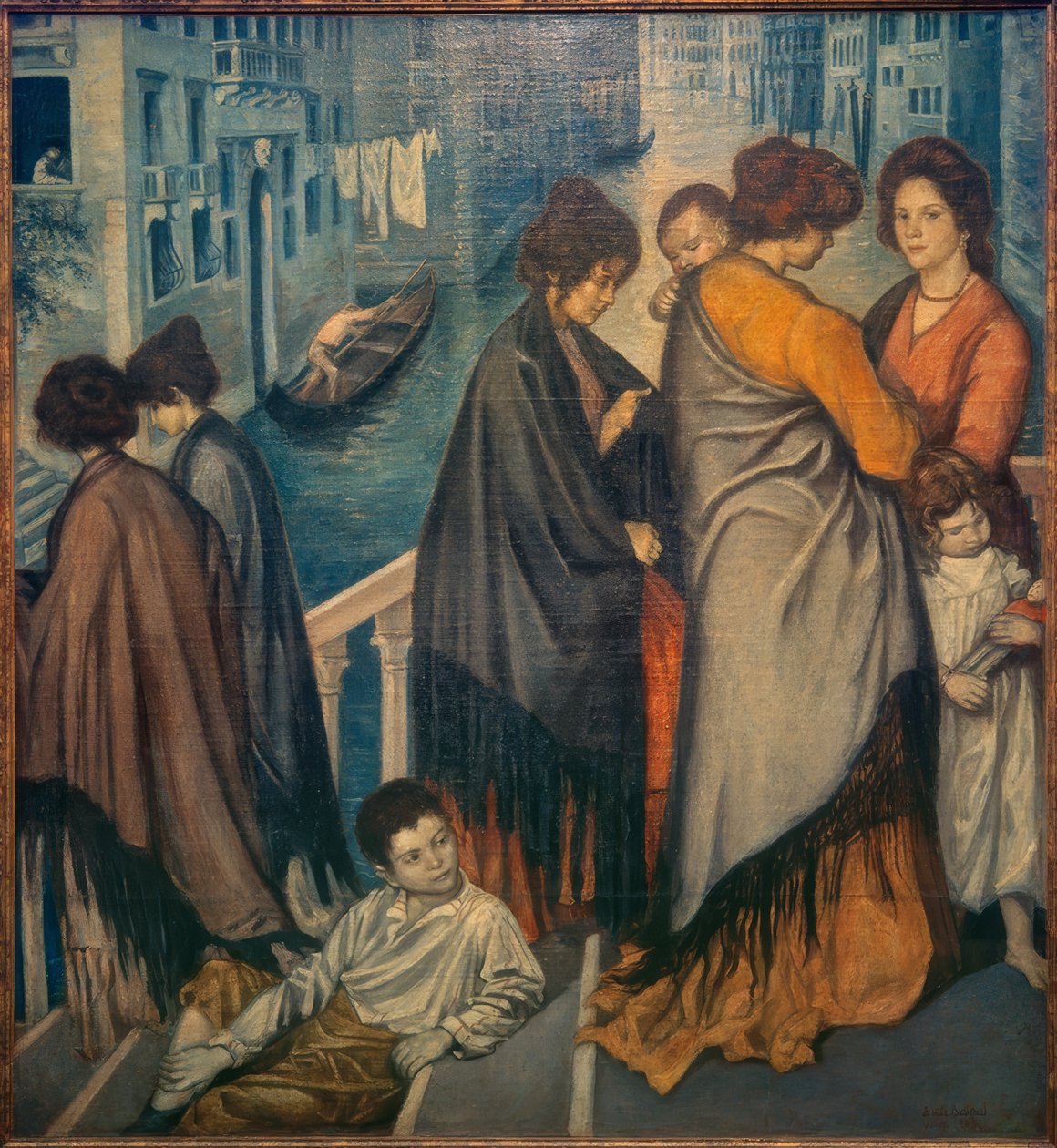 在威尼斯的一座桥上 作者 埃米尔·伯纳德（Emile Bernard）