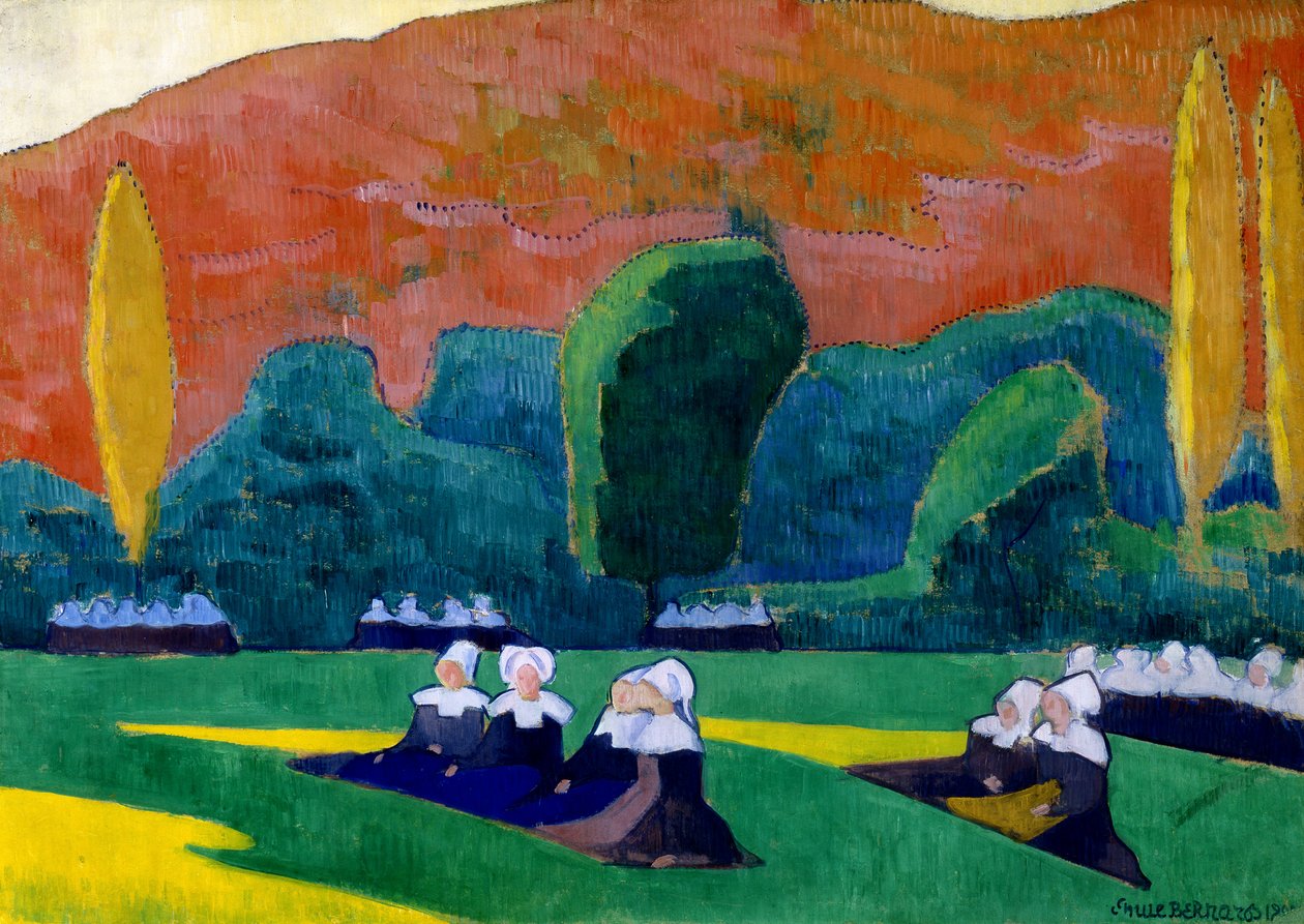 不列塔尼妇女参加赦免 作者 埃米尔·伯纳德（Emile Bernard）