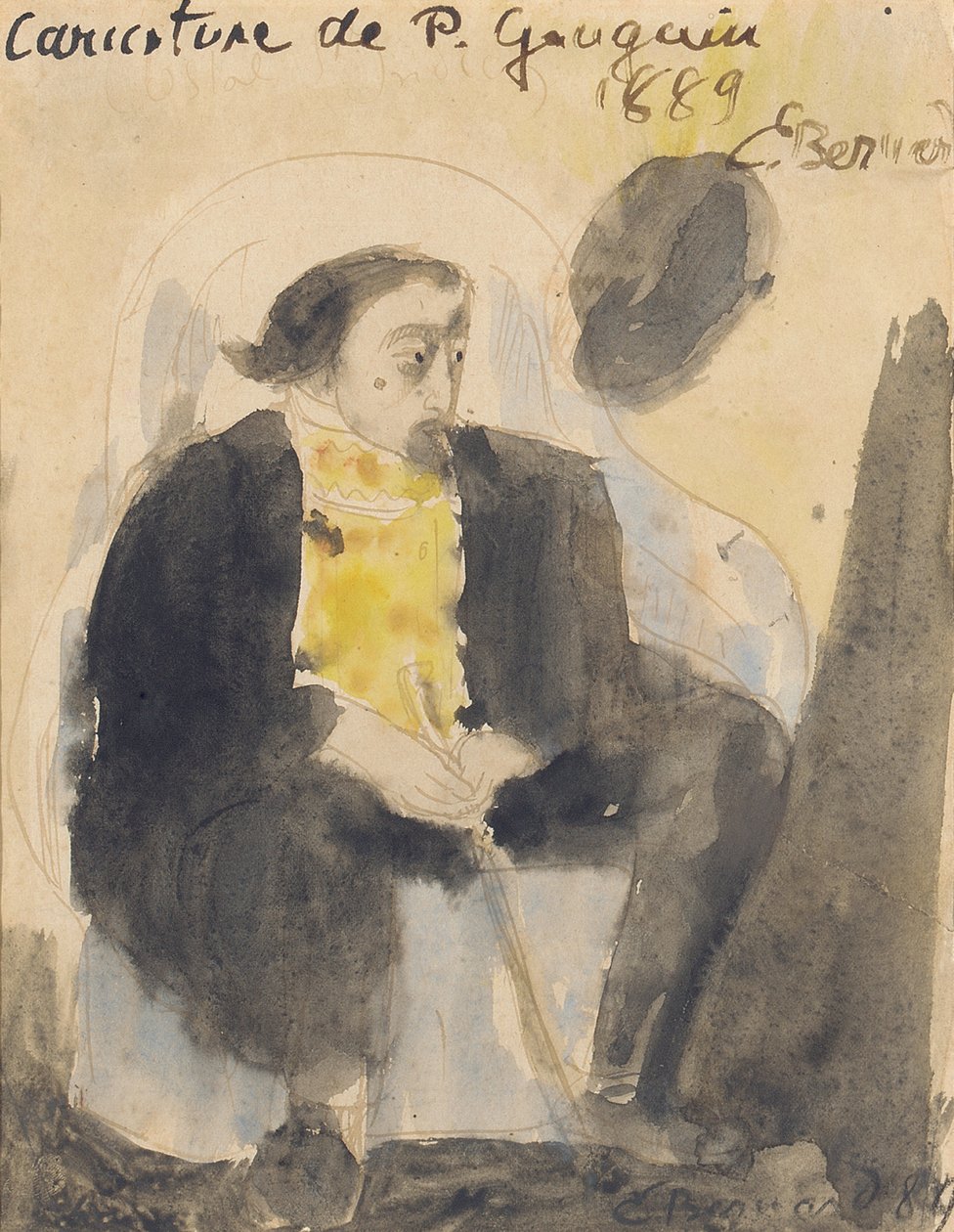 保罗·高更的漫画，1889年 作者 埃米尔·伯纳德（Emile Bernard）