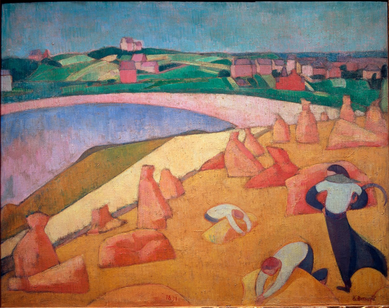 海边的收获时间 作者 埃米尔·伯纳德（Emile Bernard）