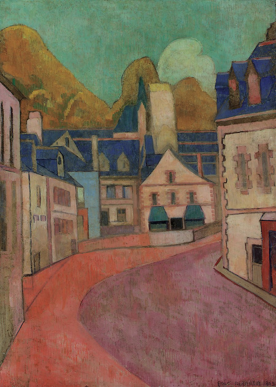 La Rue Rose，蓬阿文，1892年 作者 埃米尔·伯纳德（Emile Bernard）
