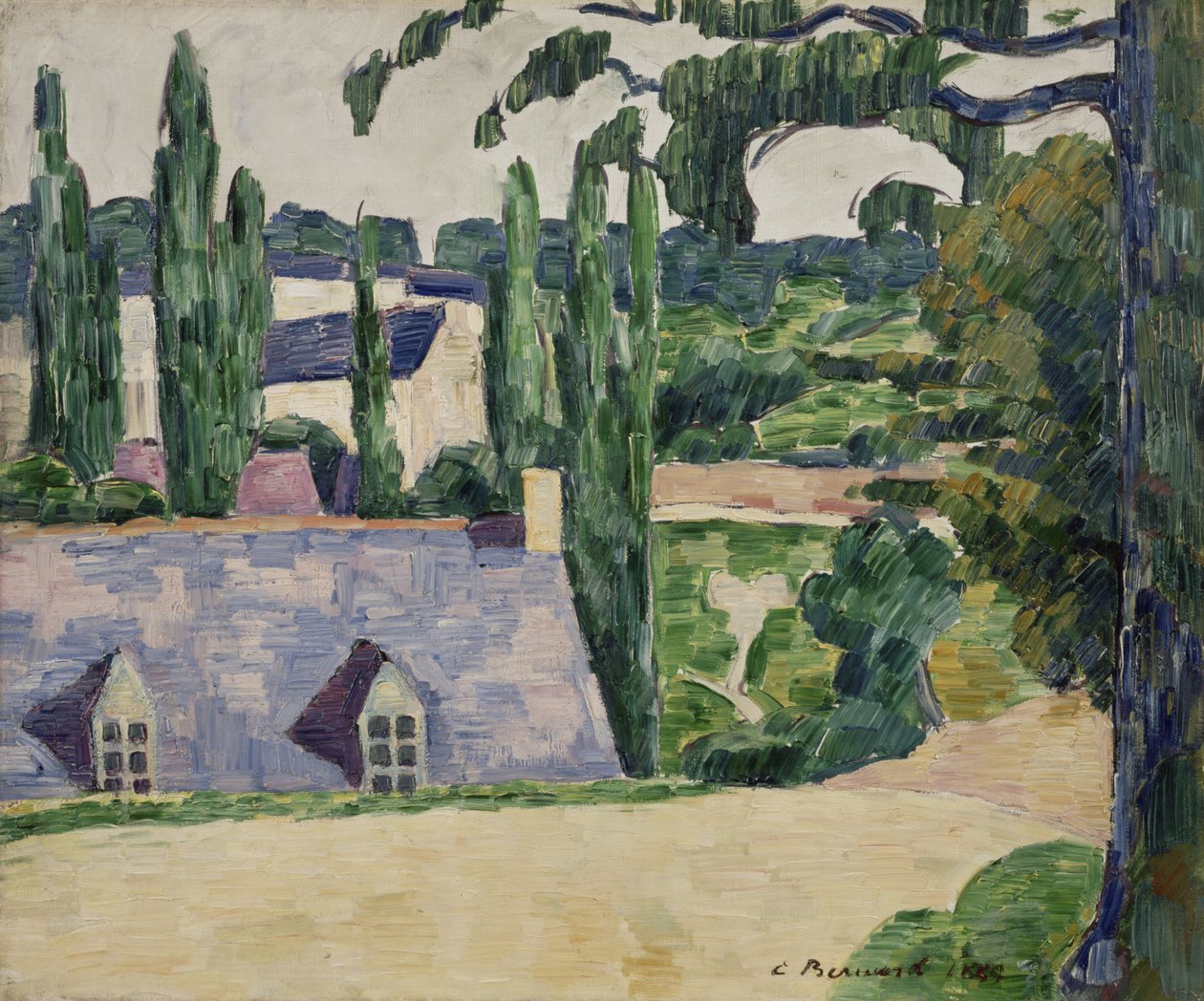 1889年，阿文桥景观 作者 埃米尔·伯纳德（Emile Bernard）