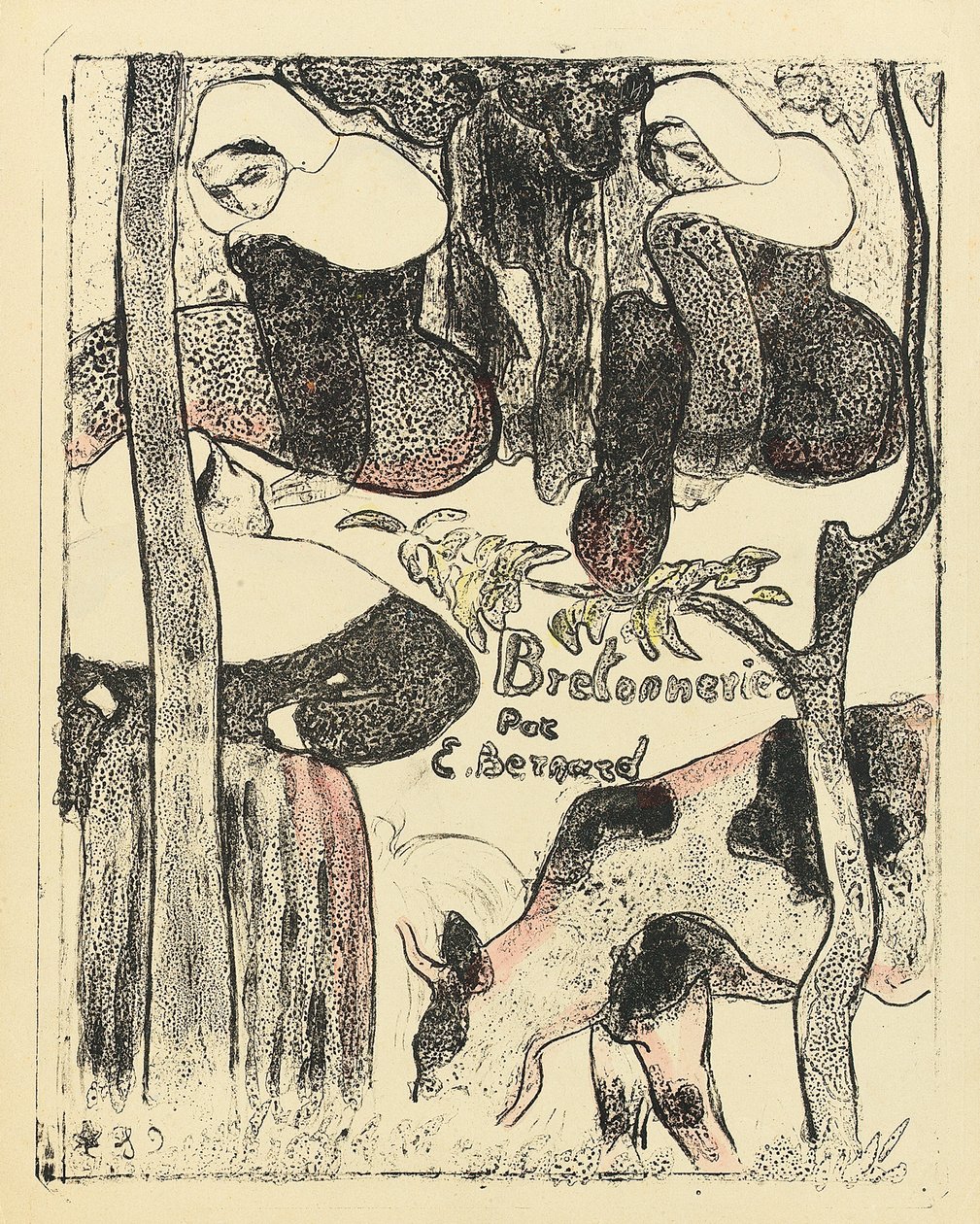 Les Bretonnieres，该系列的封面，1888-89年 作者 埃米尔·伯纳德（Emile Bernard）