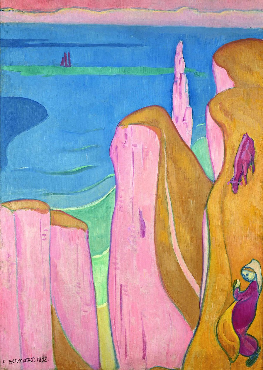 哈德逊悬崖（1892）。 作者 埃米尔·伯纳德（Emile Bernard）