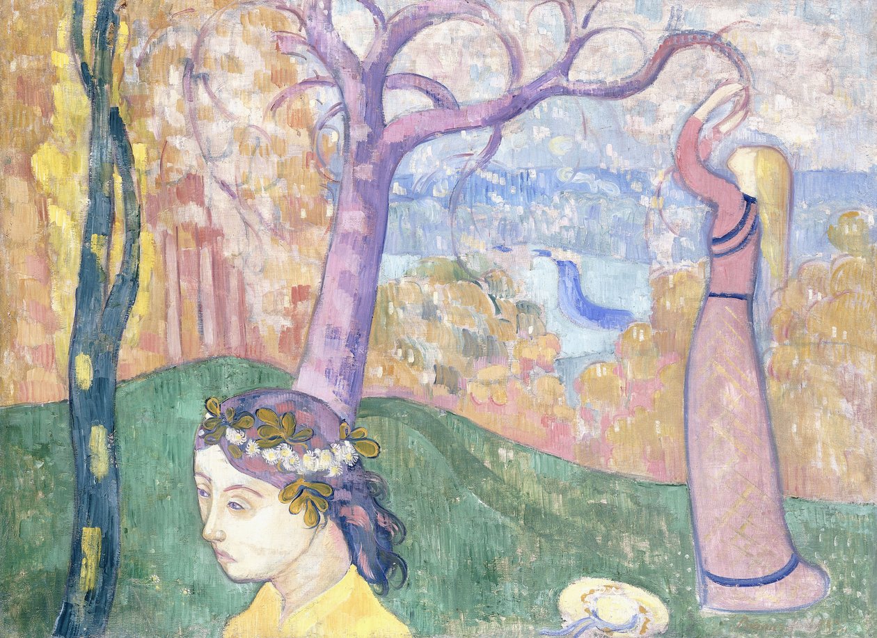 玛德琳在爱情的树林中，1892年 作者 埃米尔·伯纳德（Emile Bernard）