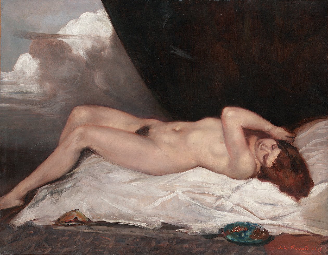 一杯樱桃裸体，1933年 作者 埃米尔·伯纳德（Emile Bernard）