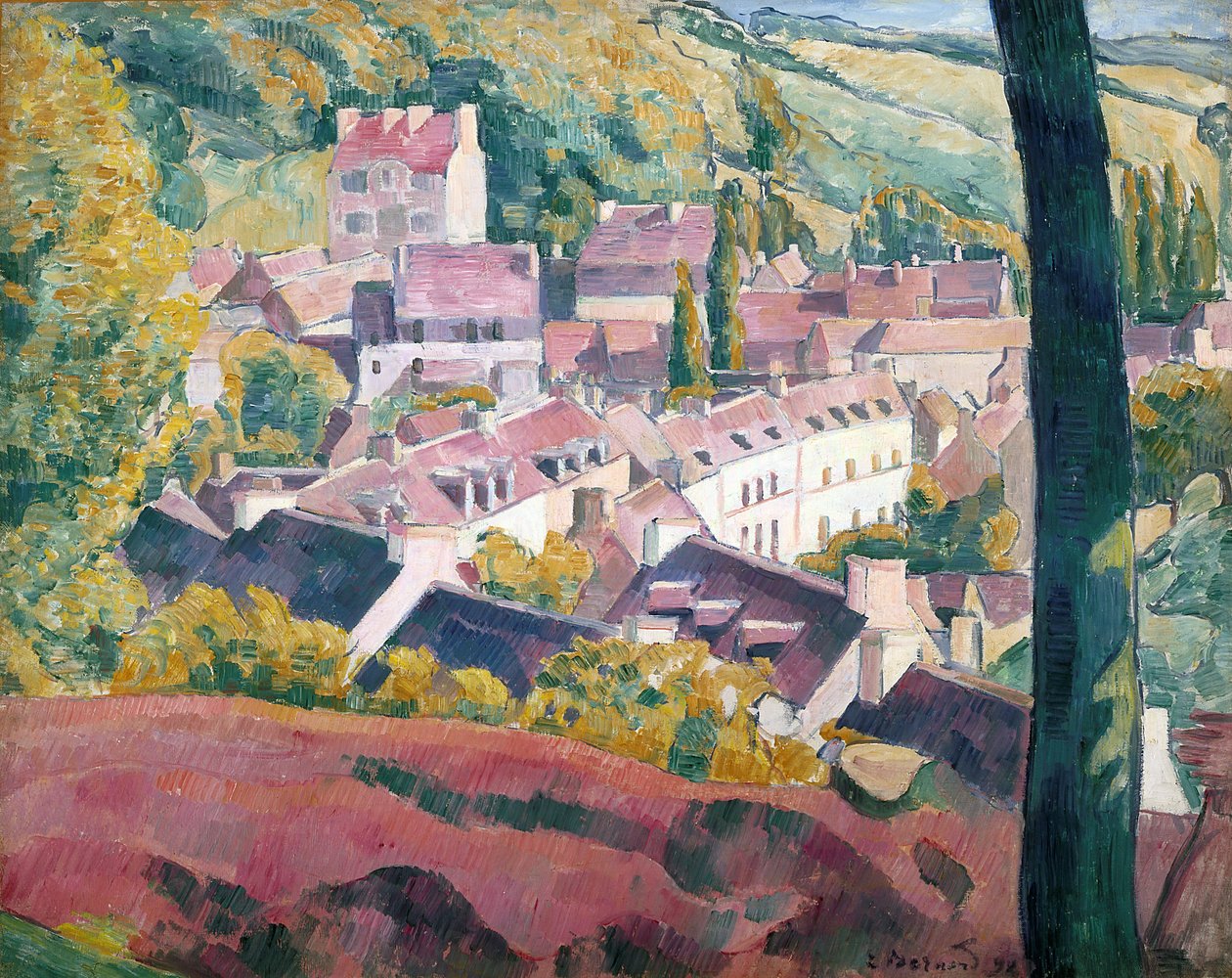从爱情林看蓬阿文（布面油画） 作者 埃米尔·伯纳德（Emile Bernard）