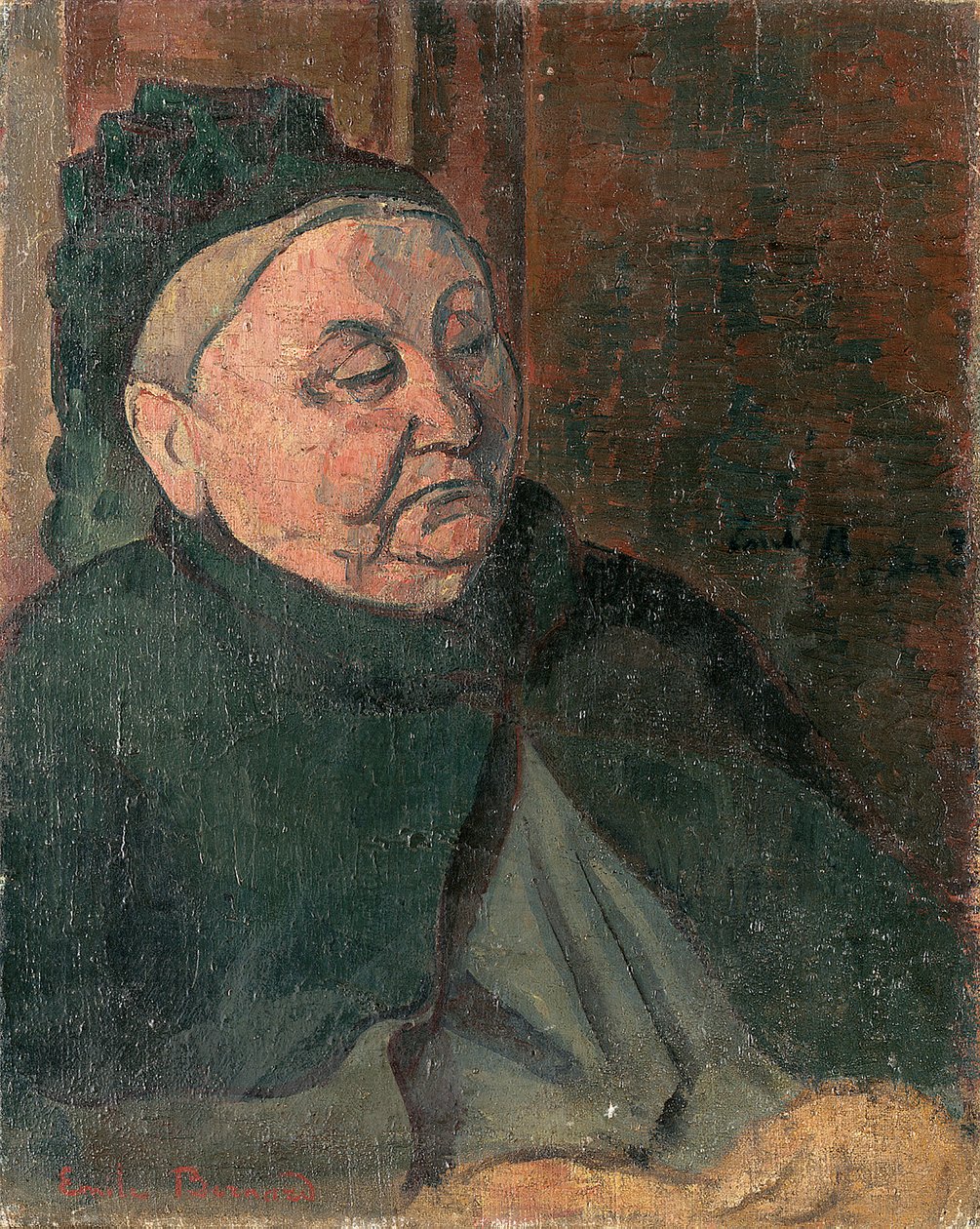 艺术家祖母的画像，1887年 作者 埃米尔·伯纳德（Emile Bernard）