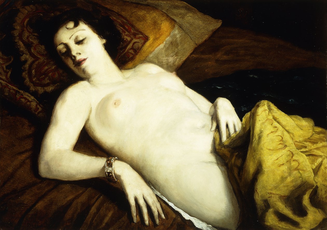 带手链的裸睡; Nu Couche au手链，1930年 作者 埃米尔·伯纳德（Emile Bernard）