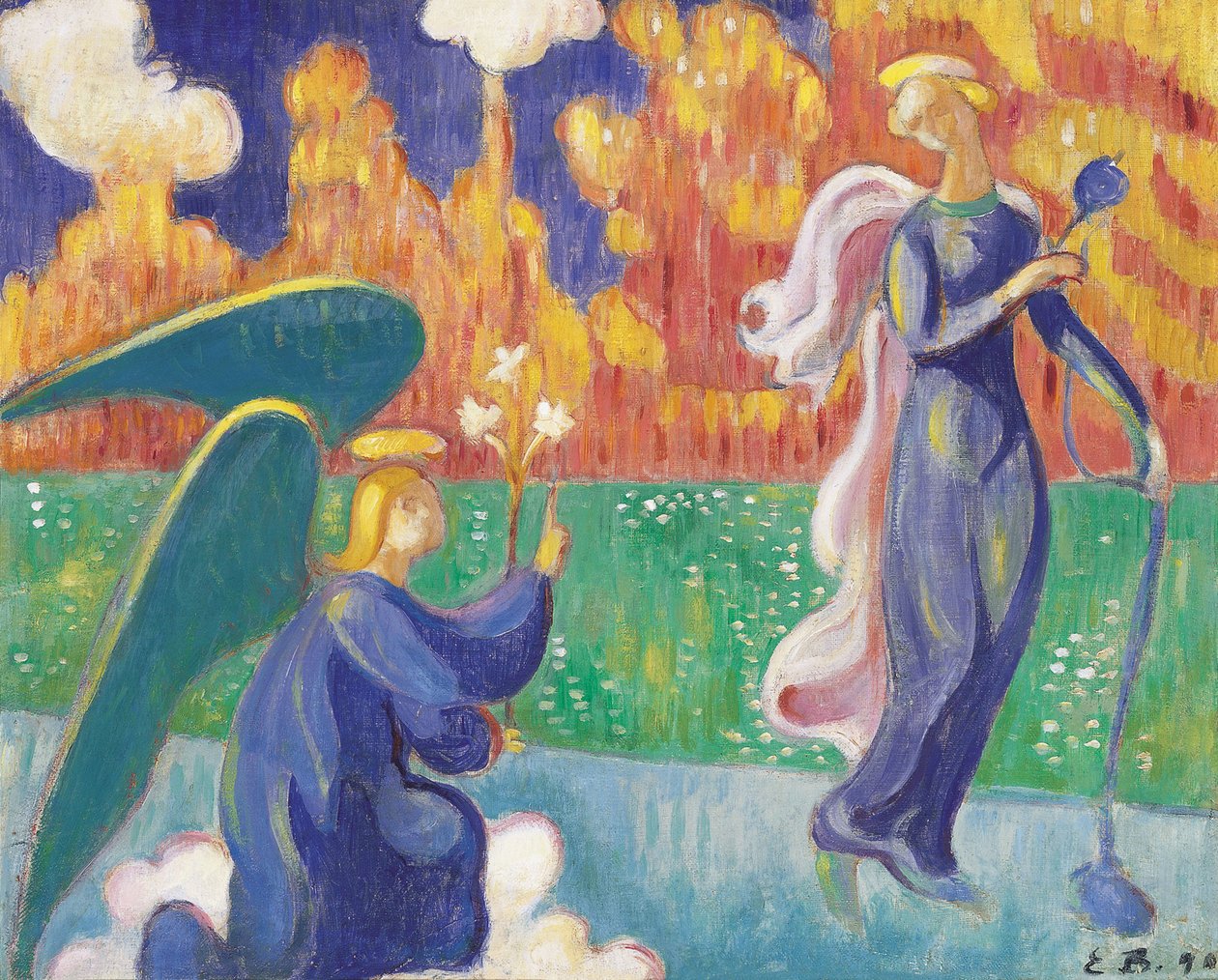 天使报喜，1890年 作者 埃米尔·伯纳德（Emile Bernard）