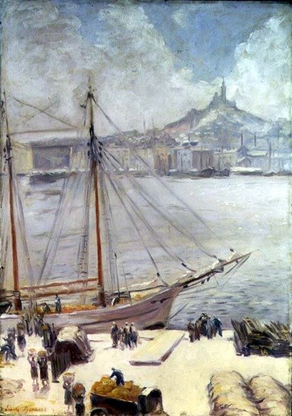 码头，马赛 作者 埃米尔·伯纳德（Emile Bernard）