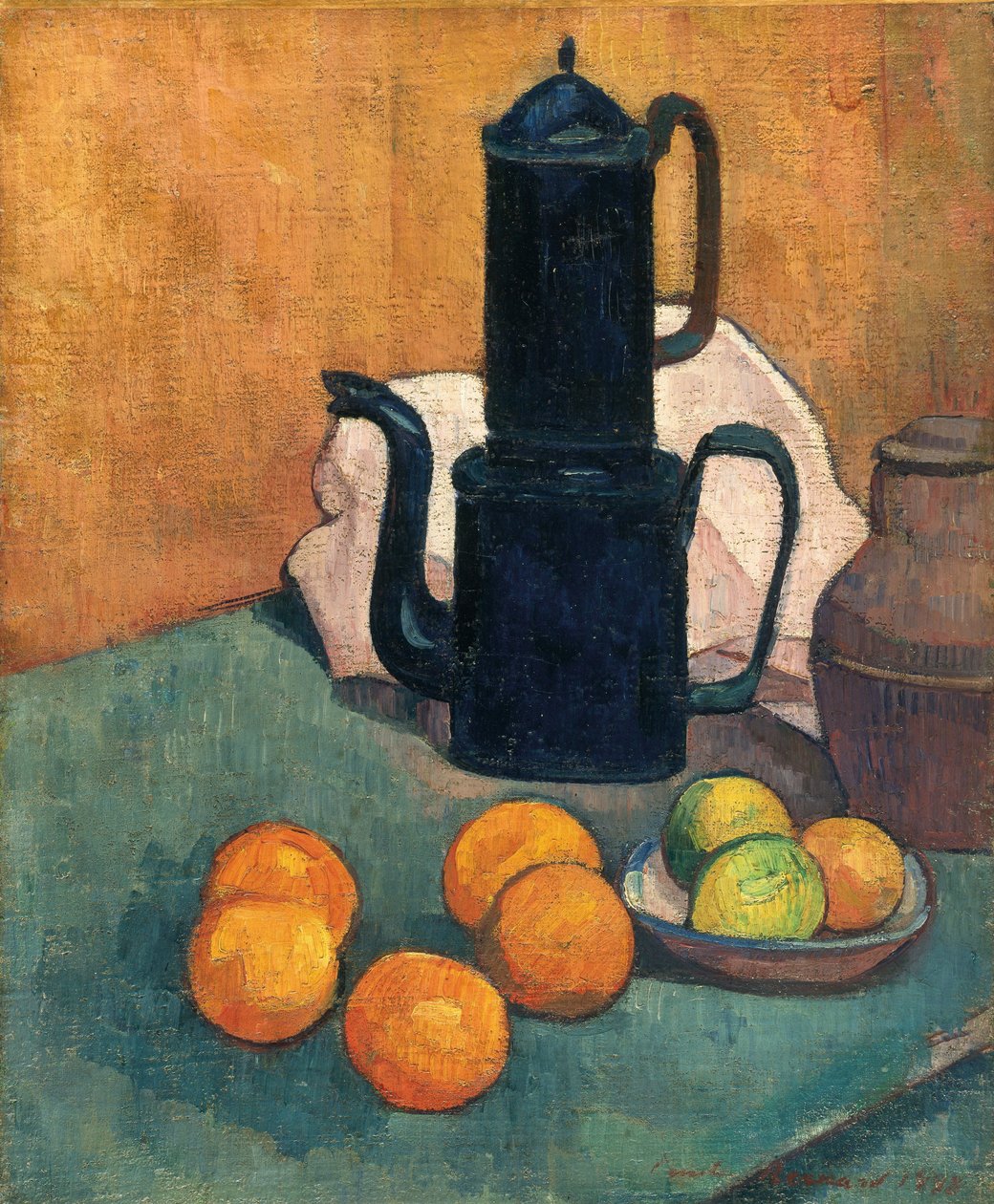 蓝色咖啡壶 作者 埃米尔·伯纳德（Emile Bernard）
