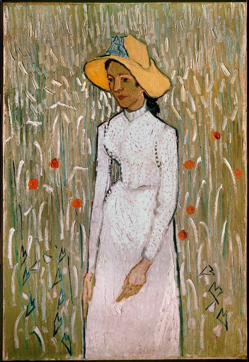 罂粟花田中的女子 作者 埃米尔·伯纳德（Emile Bernard）