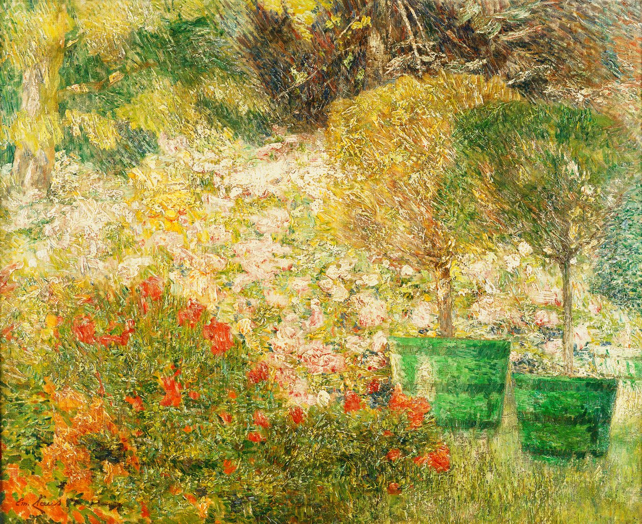 我的花园一角；我的花园一角，1901年 作者 埃米尔克劳斯