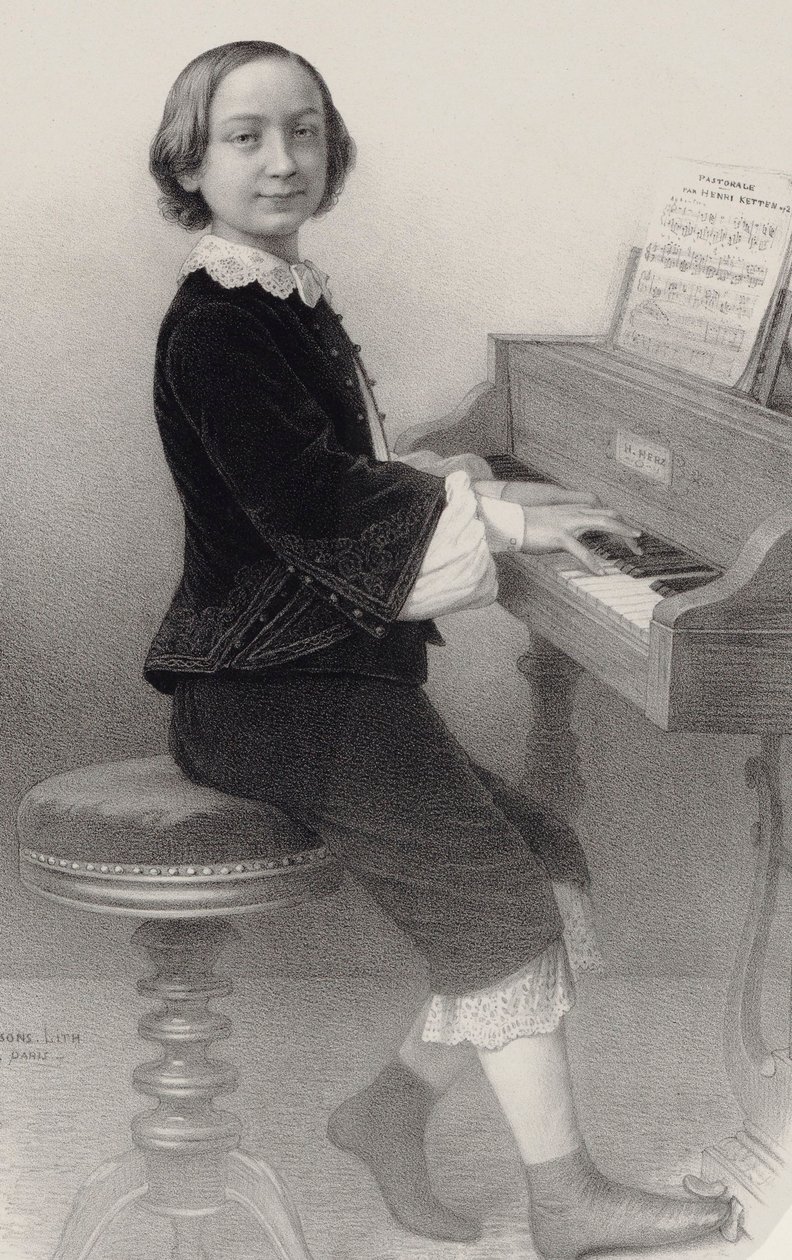 小提琴家和作曲家亨利·凯特恩（Henri Ketten）的画像，1848-1883年。 作者 埃米尔·德斯麦森斯