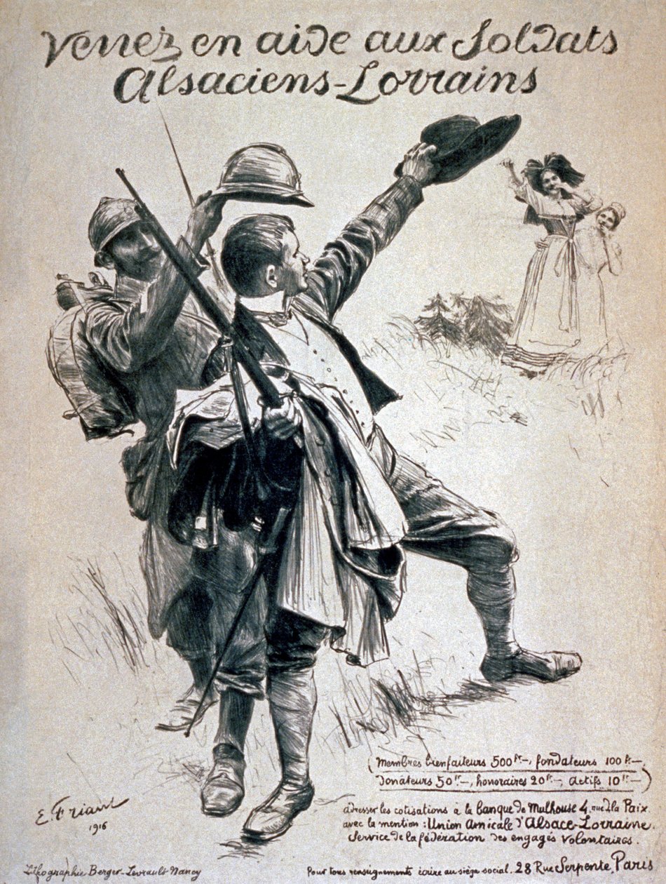 1916年，来到阿尔萨斯和洛林的士兵的帮助下 作者 埃米尔·弗里安特（Emile Friant）