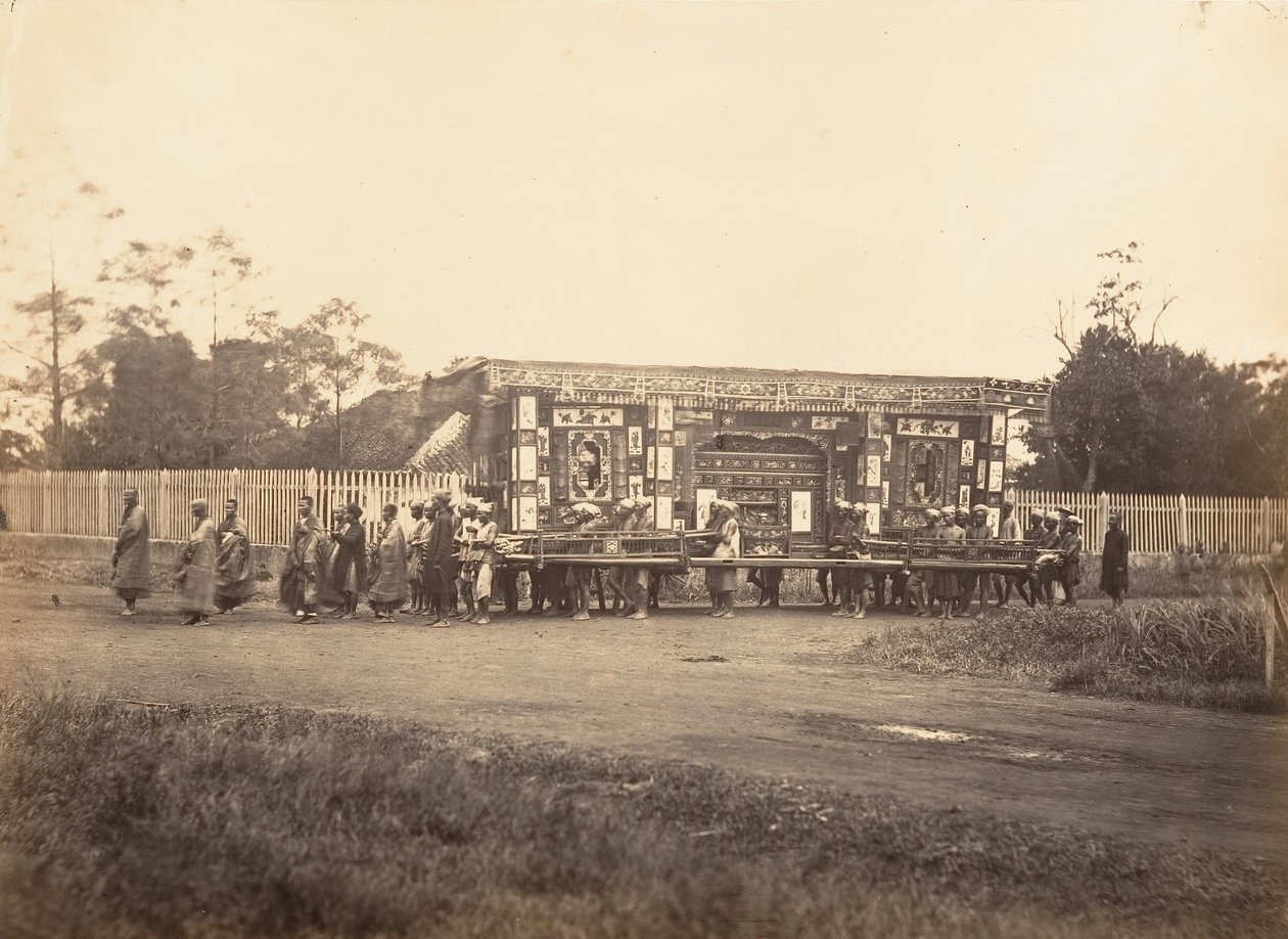Enterrement, Cochinchine, 1866年。 作者 埃米尔·格塞尔（Emile Gsell）