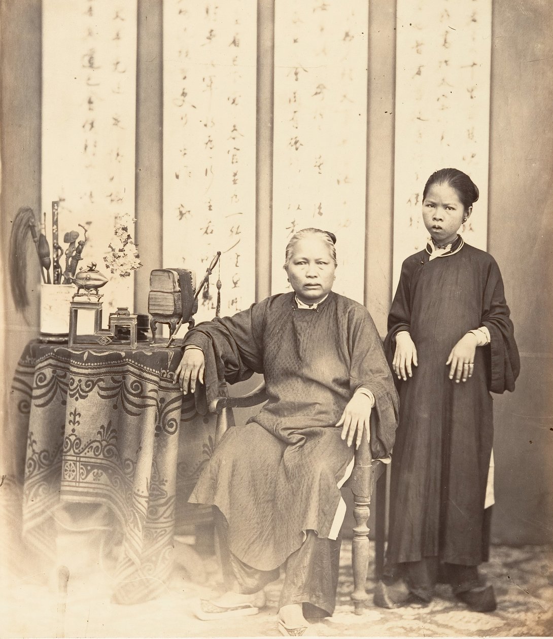 安南妇女，科钦纳州，1866年。 作者 埃米尔·格塞尔（Emile Gsell）
