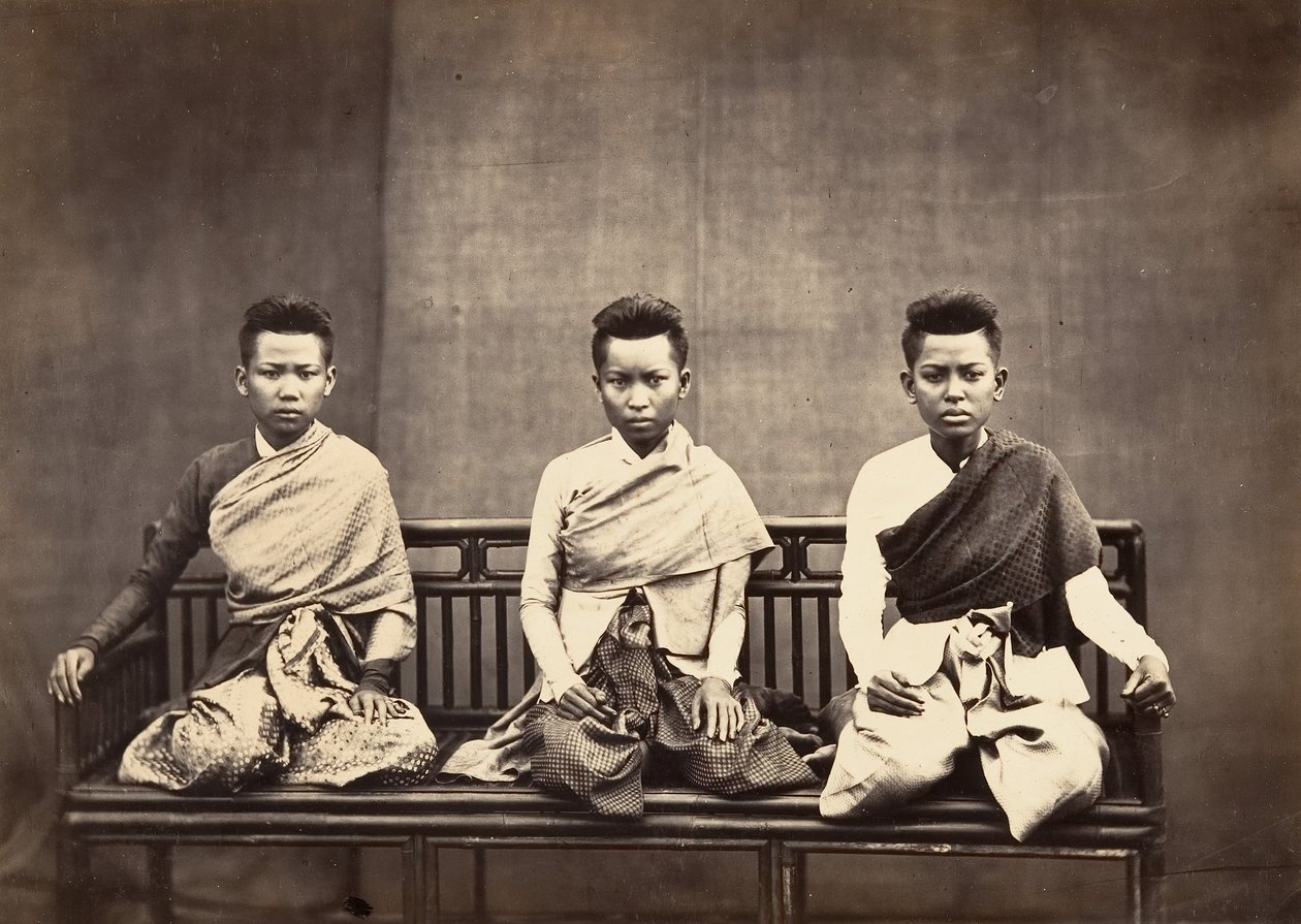 帕拉-凯奥帕王子的妻子们，1866年。 作者 埃米尔·格塞尔（Emile Gsell）