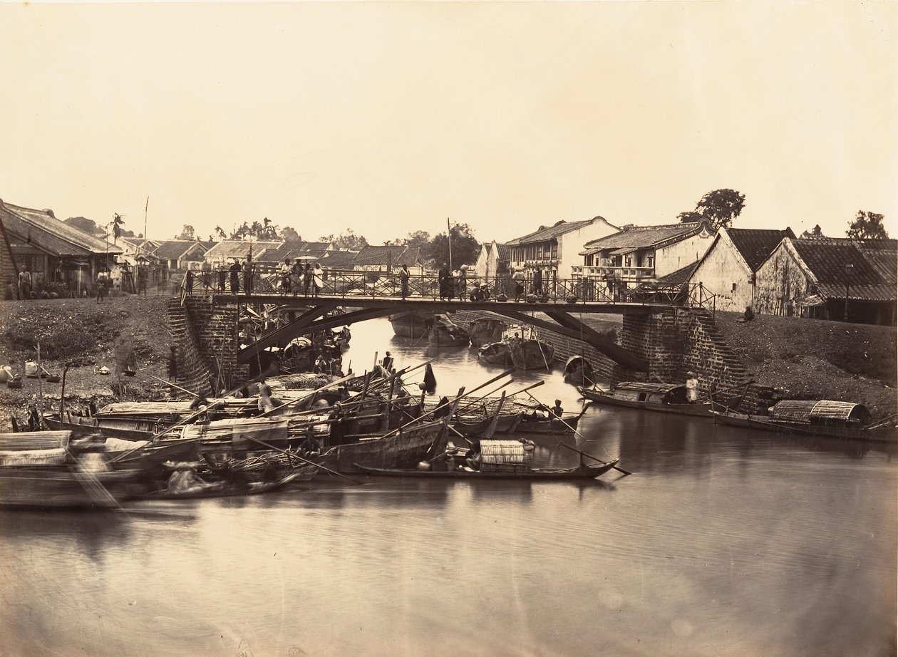 中国城市Cholen Feuille第2号景观，西贡，科钦纳州，1866年。 作者 埃米尔·格塞尔（Emile Gsell）