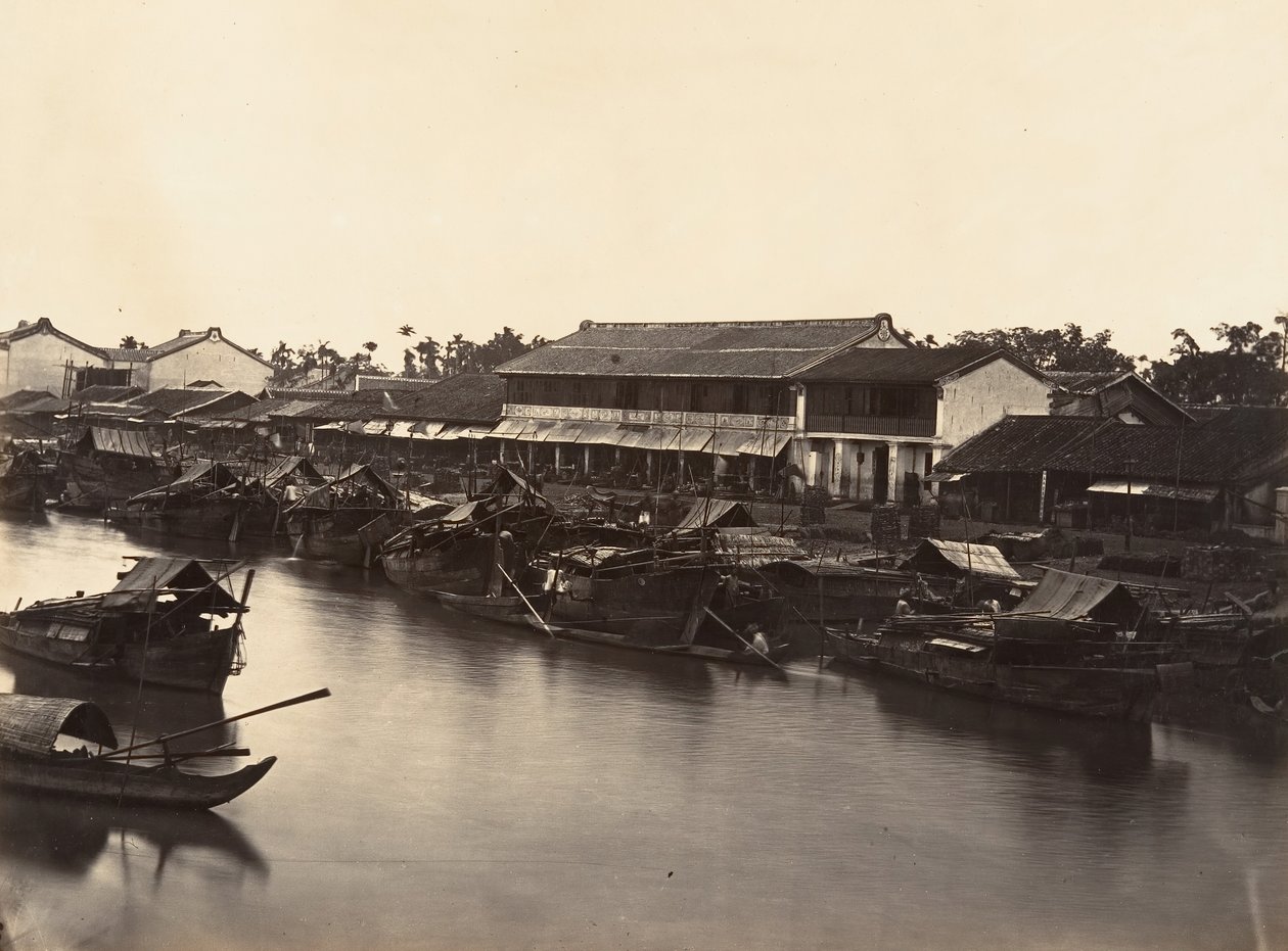 中国城市Cholen Feuille第3号景观，西贡，科钦纳州，1866年。 作者 埃米尔·格塞尔（Emile Gsell）