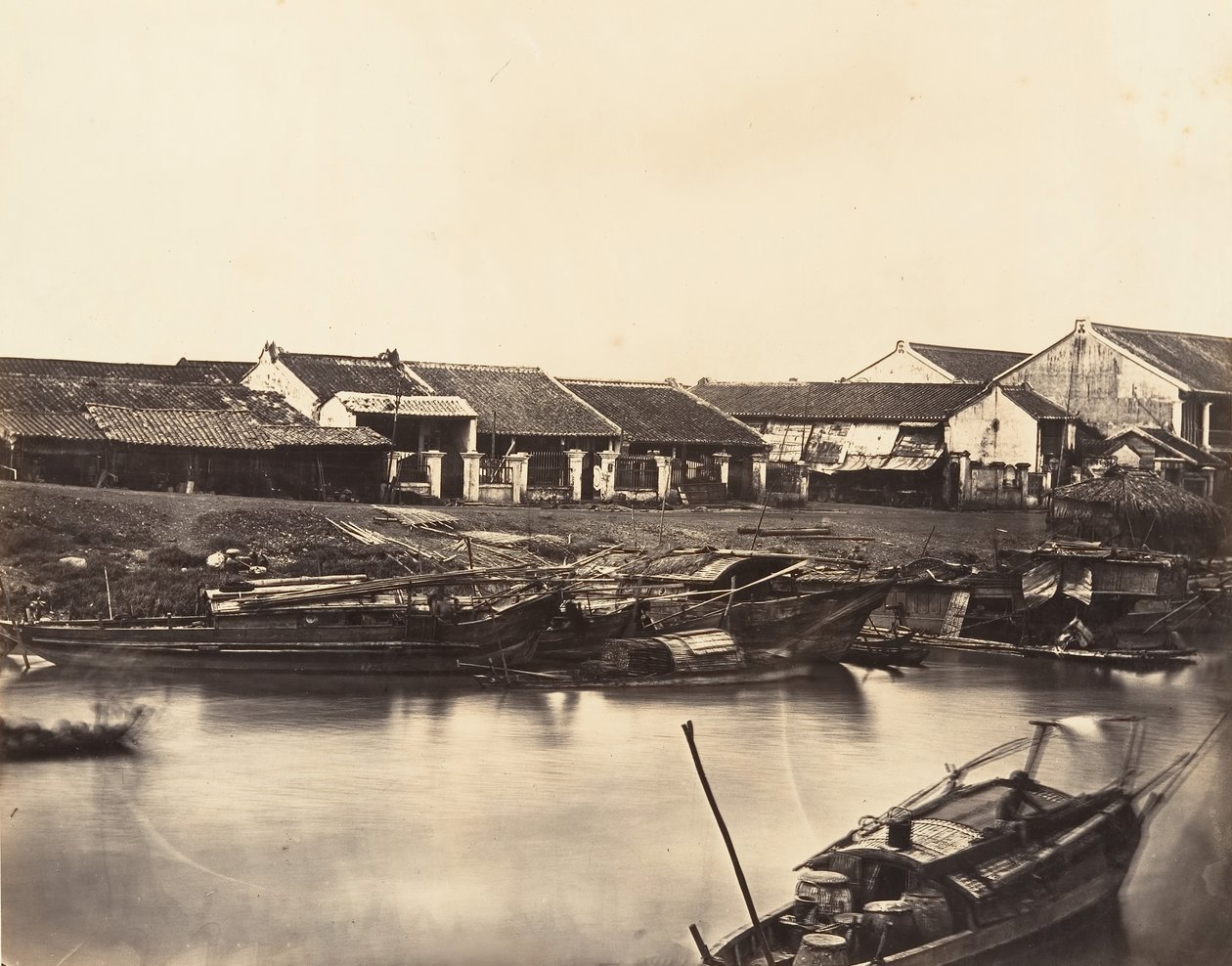 中国城市卓伦第4张的景色，1866年。 作者 埃米尔·格塞尔（Emile Gsell）